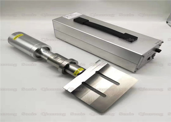 Τέμνουσα λεπίδα τιτανίου βαθμού τροφίμων με το υπερηχητικό προσαρμοσμένο πλάτος 20khz για το παγωμένο κρέας